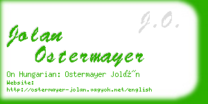 jolan ostermayer business card